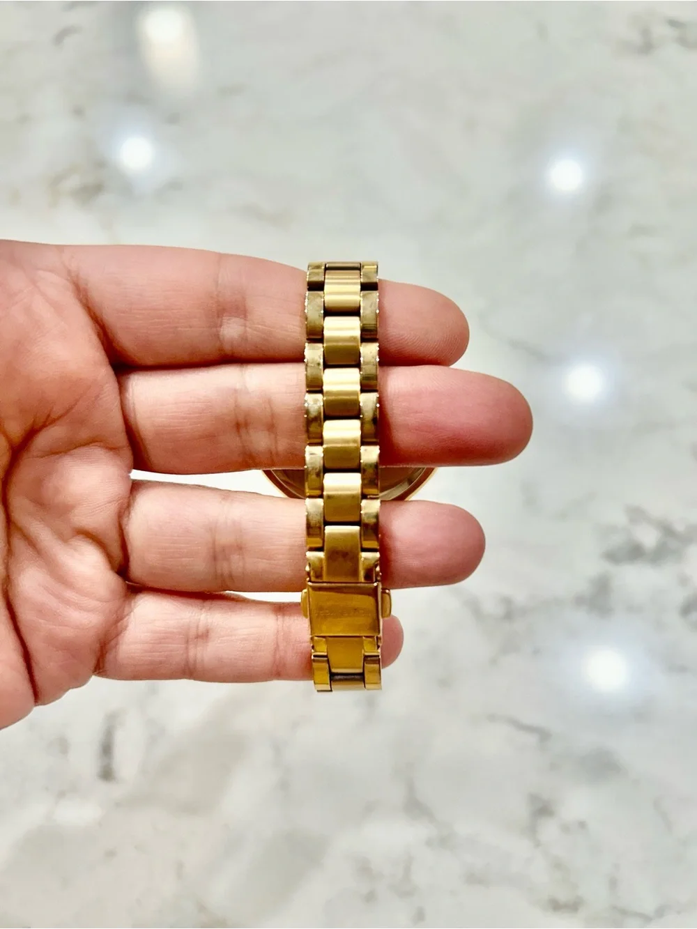 Michael Kors Gold Tone Bracelet Watch with Champagne Dial